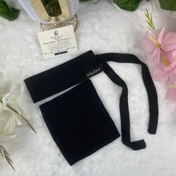 Black Saudi Niqab HB-1 – Double Georgette Fabric by Hijabiyana