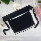 Black Saudi Niqab with Beads HB-2 – Double Georgette Fabric by Hijabiyana