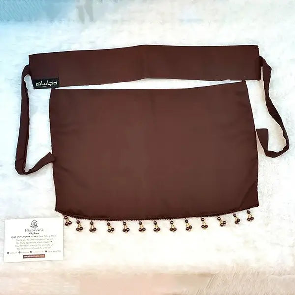 Chocolate Brown Saudi Niqab With Beads HB-46 – Hijabiyana