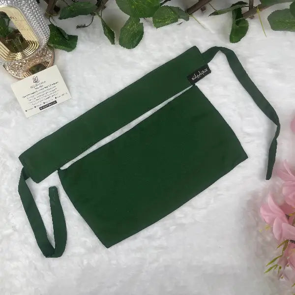 Dark Green Saudi Niqab HB-17 – Double Georgette Fabric by Hijabiyana