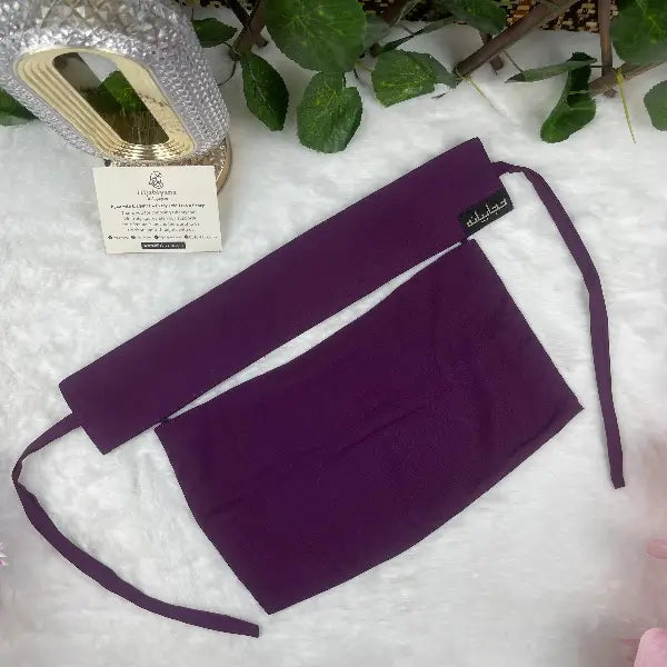 Dark Purple Saudi Niqab HB-37 – Double Georgette Fabric by Hijabiyana