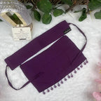 Dark Purple Saudi Niqab with Beads HB-38 – Double Georgette Fabric by Hijabiyana