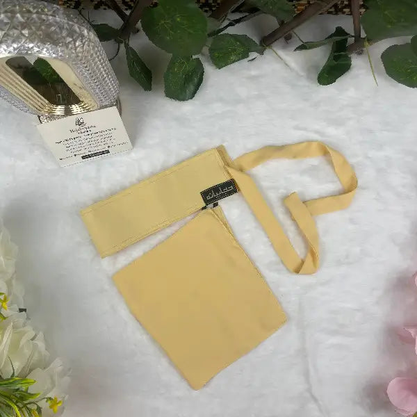 Light Yellow Saudi Niqab HB-33 – Double Georgette Fabric by Hijabiyana