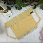 Light Yellow Saudi Niqab With Beads HB-34 – Double Georgette Fabric by Hijabiyana