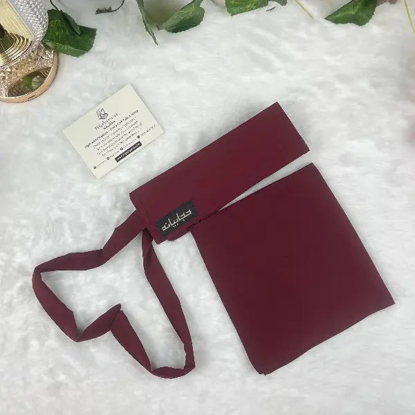 Mehroon Saudi Niqab HB-9 – Double Georgette Fabric by Hijabiyana