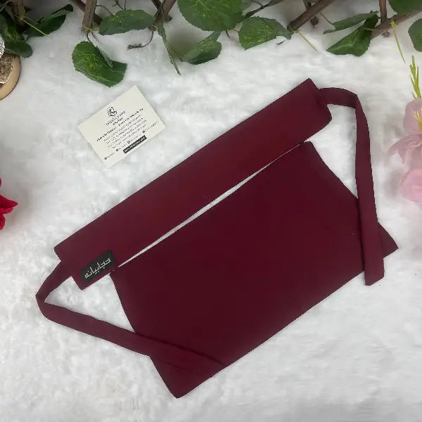 Mehroon Saudi Niqab HB-9 – Double Georgette Fabric by Hijabiyana