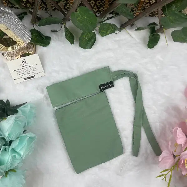 Mint Saudi Niqab HB-25 – Double Georgette Fabric by Hijabiyana