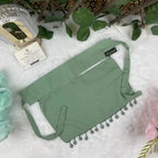 Mint Saudi Niqab With Beads HB-26 – Double Georgette Fabric by Hijabiyana