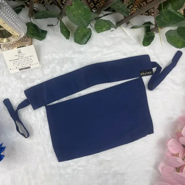 Navy Blue Saudi Niqab HB-29 – Double Georgette Fabric by Hijabiyana