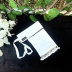 White Saudi Niqab with Beads HB-42 – Double Georgette Fabric by Hijabiyana