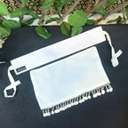 White Saudi Niqab with Beads HB-42 – Double Georgette Fabric by Hijabiyana